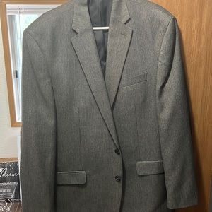 Gray and black blazer
